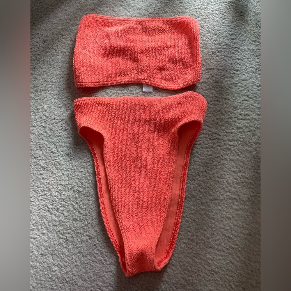 Crinkle high waisted bikini